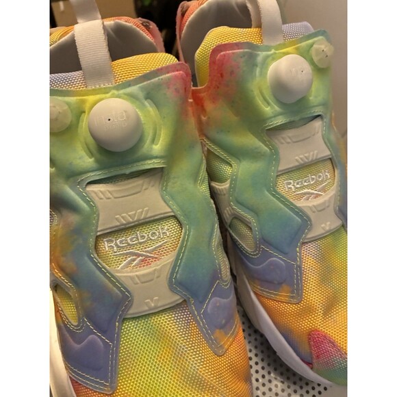 Reebok InstaPump Fury Low Top Multicolor Tie-Dye Rainbow Athletic Sneaker main image 5